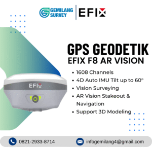 GPS Geodetik GNSS RTK EFIX F8