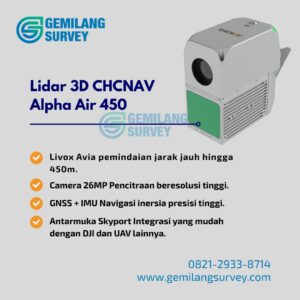 GPS Geodetik Lidar 3D CHCNAV Alpha Air 450