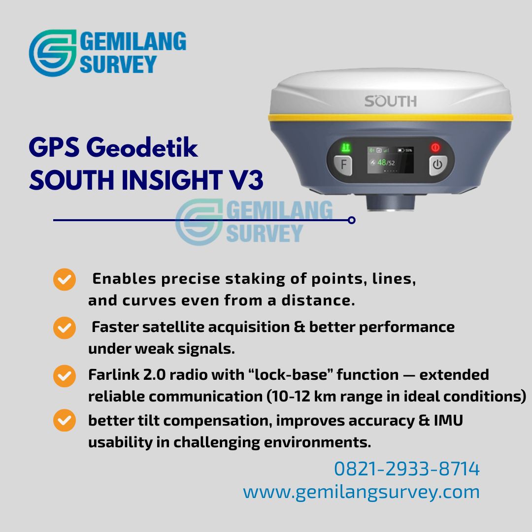 GPS Geodetik SOUTH INSIGHT V3